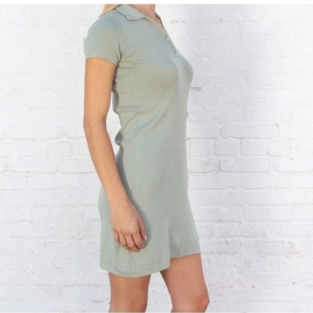 Brandy Melville Caroline light green collar dress